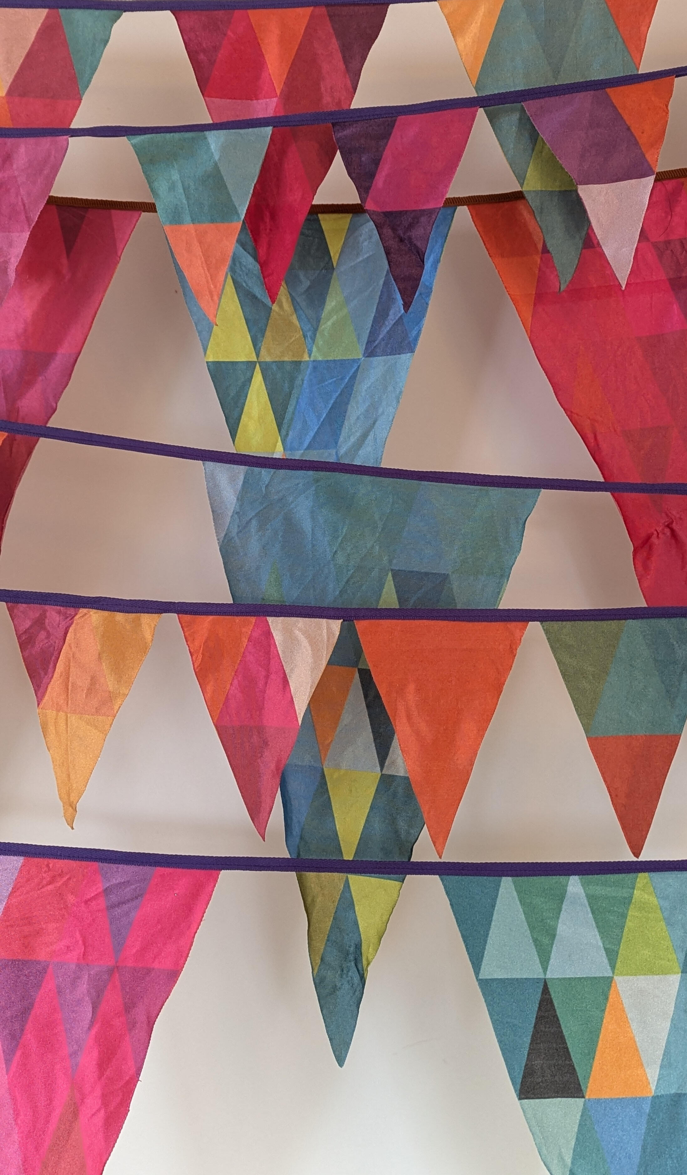 Prism Pop Bunting Prism Pop triangle bunting at outdoor picnic