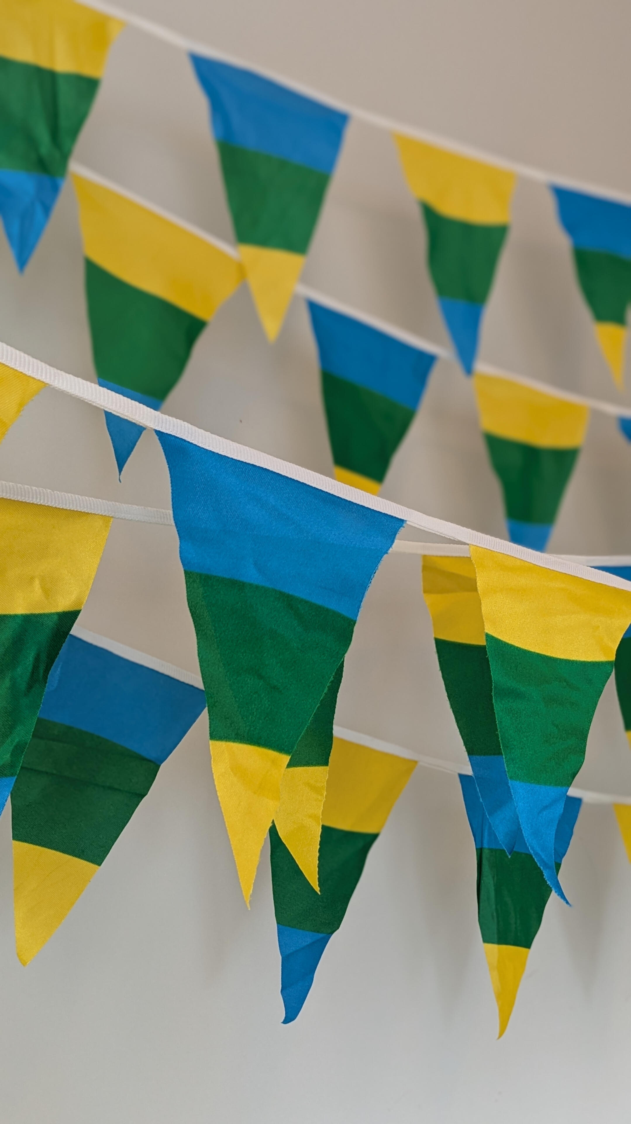 Tide Chart Bunting Rhythym and Hues bunting blowing in the wind